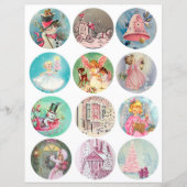 パステルクリスマスサークル2.5インチクリップアート (正面)