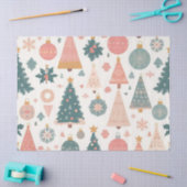 パステルクリスマスツリーオーナメントズホリデイ 薄葉紙 (クラフト)