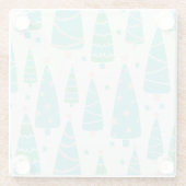 パステルクリスマスツリーフォレスト ガラスコースター (裏面)