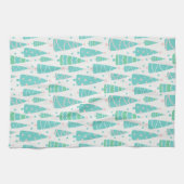 パステルクリスマスツリーフォレスト キッチンタオル (横)