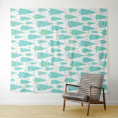 パステルクリスマスツリーフォレスト タペストリー (インサイチュ(横))