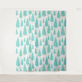 パステルクリスマスツリーフォレスト タペストリー (正面)