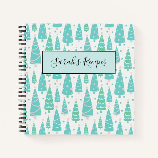 パステルクリスマスツリーフォレスト ノートブック (正面)