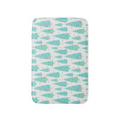 パステルクリスマスツリーフォレスト バスマット (正面縦)