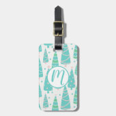 パステルクリスマスツリーフォレスト ラゲッジタグ (正面縦)