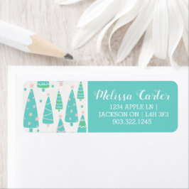 パステルクリスマスツリーフォレスト ラベル