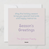 パステルクリスマスツリー シーズンカード (裏面)