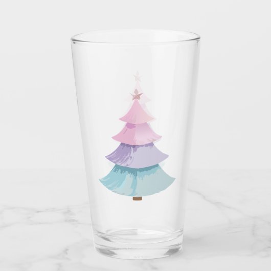 パステルクリスマスツリー タンブラーグラス (正面)