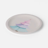 パステルクリスマスツリー ペーパープレート (アングル)