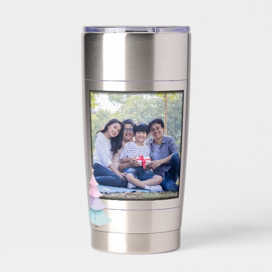 パステルクリスマスツリー 保温保冷タンブラー (正面)