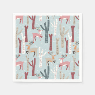 パステルクリスマスナプキン スタンダードカクテルナプキン