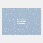 パステル🎄クリスマスパターンとカスタム文字 ラッピングペーパーシート (正面3)