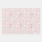 パステル🎄クリスマスパターンとカスタム文字 ラッピングペーパーシート (正面)