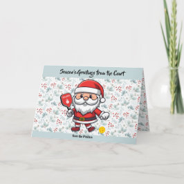 パステルクリスマスピックルボールサンタ シーズンカード