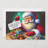 パステルクリスマスホリデーサンタクロースポンダリング カード (正面)