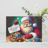 パステルクリスマスホリデーサンタクロースポンダリング カード (スタンド正面)