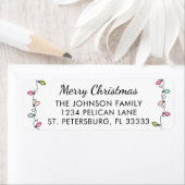 パステルクリスマスライツホリデイ差出人住所 ラベル (インサイチュ)