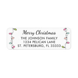 パステルクリスマスライツホリデイ差出人住所 ラベル