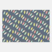 パステルクリスマスライトノールホリデイ ラッピングペーパーシート (正面3)