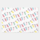 パステルクリスマスライトノールホリデイ ラッピングペーパーシート (正面)