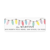 パステルクリスマスライト差出人住所 ラベル (正面)