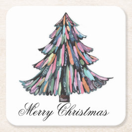 パステルクリスマス スクエアペーパーコースター