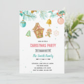 パステルクリスマス テーマの招待状 招待状 (スタンド正面)