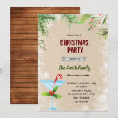 パステルクリスマス テーマの招待状 招待状 (正面/裏面)