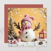 パステルクリスマス - フラットホリデー ポストカード (正面/裏面)