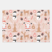 パステルクリスマス ラッピングペーパーシート (正面)