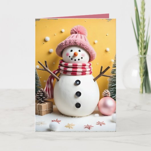 パステルクリスマス - 折りたたみ式グリーティングカード カード (正面)