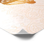 パステルクリームピンクのバラのローゼアラビアランタン ポスター (角)