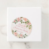 パステルクリームピンクパーソナライズされたバラ フェイバータグ (インサイチュ)