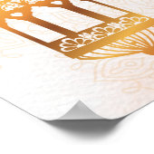 パステルクリームピンクローズアラビアランタンへようこそ ポスター (角)