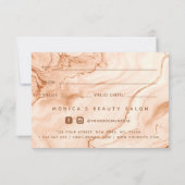 パステルクリームマーブルシックエレガント美しいサロンラブ (裏面)