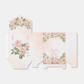 パステルクリーム赤面ピンクローズパーソナライズされた フェイバーボックス (折り畳みなし)