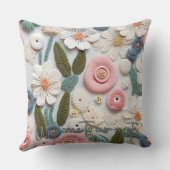 パステルクロチェットニットフローラ装飾用クッション クッション (裏面)