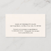 パステルクールカラーサロンアポイントメントクーポン 割引カード (裏面)