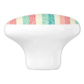 パステルクールデニムストライプパーソナライズされた セラミックノブ (側面)