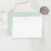 パステルグストライプリーン子供のノートカード ノートカード (正面/裏面インサイチュ)