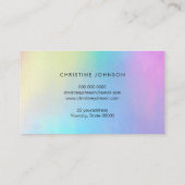 パステルグラディエントのパステルシザーロゴ 名刺 (裏面)