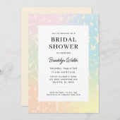 パステルグラディエントアニマルプリントブライダルシャワー 招待状 (正面/裏面)