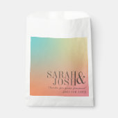 パステルグラディエントカラフル結婚グラデーションレトロ フェイバーバッグ (正面)