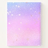 パステルグラディエントグリッタースターズアイリデセント銀河系 ノートブック (裏面)