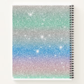 パステルグラディエントグリッタースパークルモノグラム ノートブック (裏面)