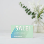 パステルグラディエントグリーン割引名刺 名刺 (スタンド正面)