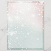パステルグラディエントスノークリスマス文房具紙 (裏面)