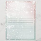 パステルグラディエントスノークリスマス文房具紙 (正面)