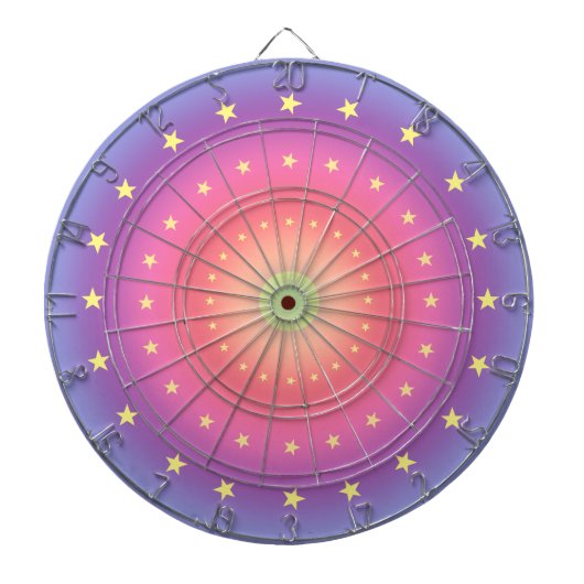 パステルグラディエント（星） ダーツボード (正面)