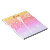 パステルグラディエートドラゴンフライパーソナライズされたメモ帳 ノートパッド (アングル)